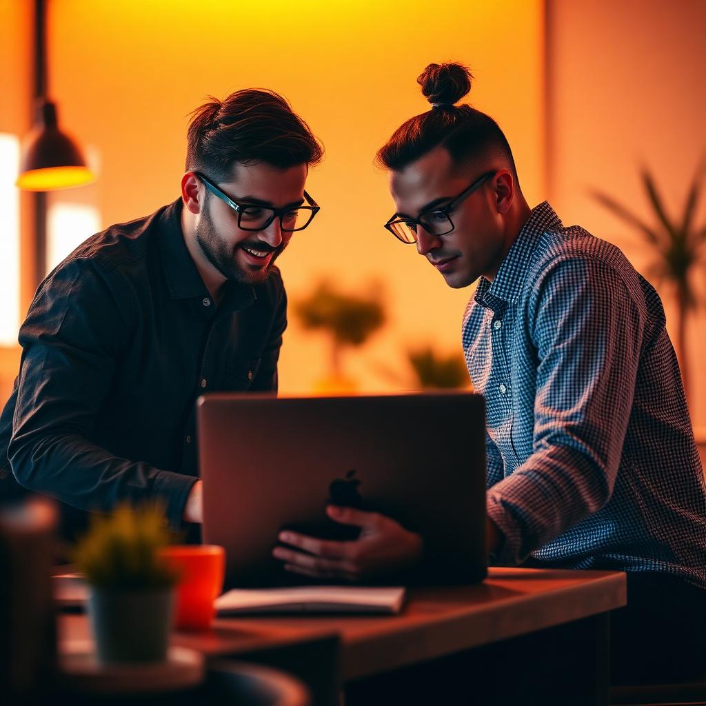 Equipe Touch Comunica trabalhando em estratégia digital